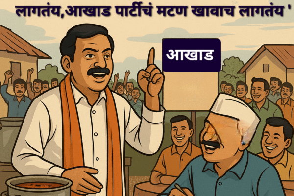 पुणे जिल्हा परिषद निवडणूक ‘आखाडा’ जोमात, ‘मतदार राजा, तुम्हाला यावाच लागतंय,आखाड पार्टीचं मटण खावाच लागतंय ‘ Swarajyatimesnews